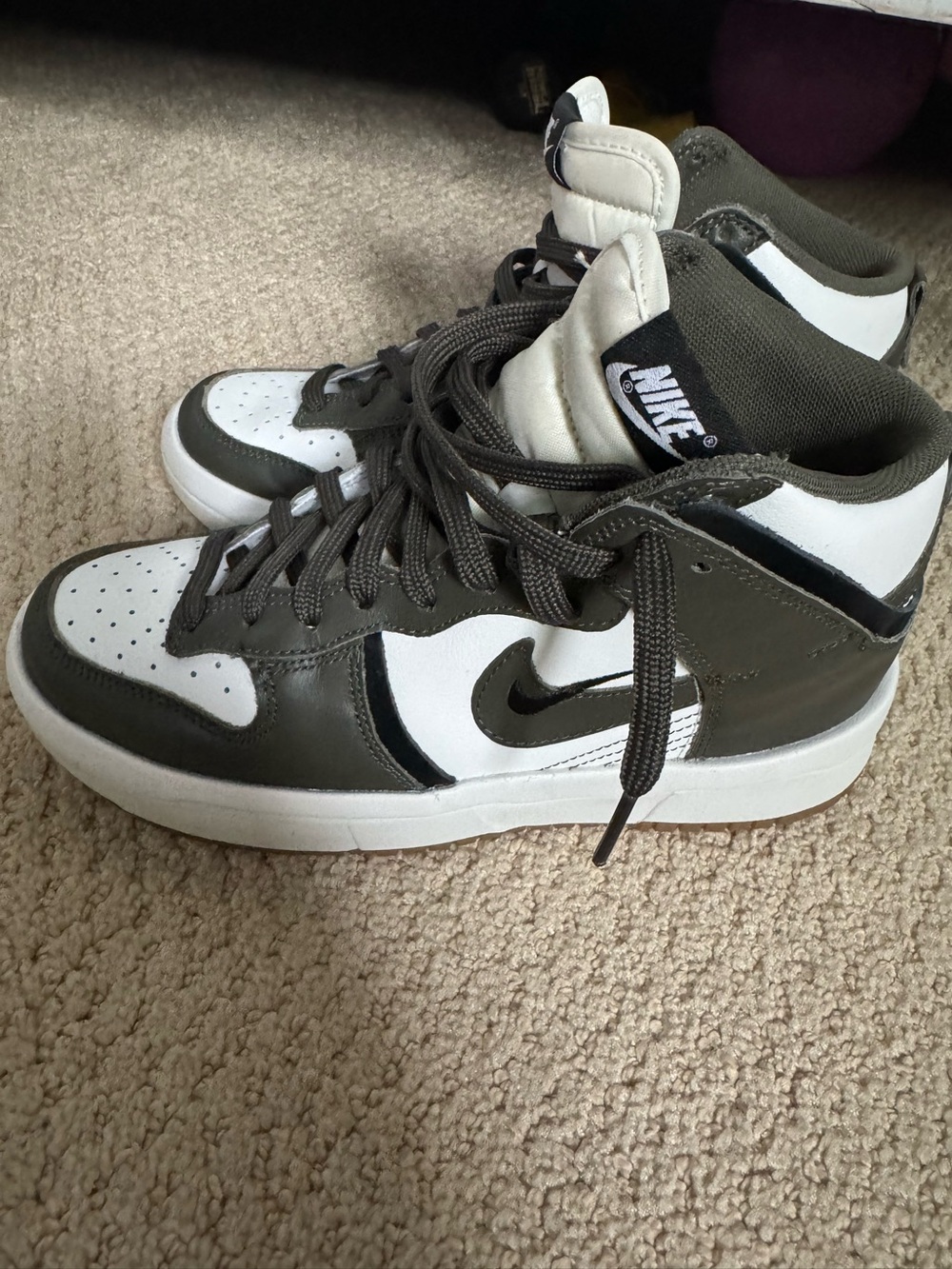 NIKE Dunk High 'Cargo Khaki' army green/black/white